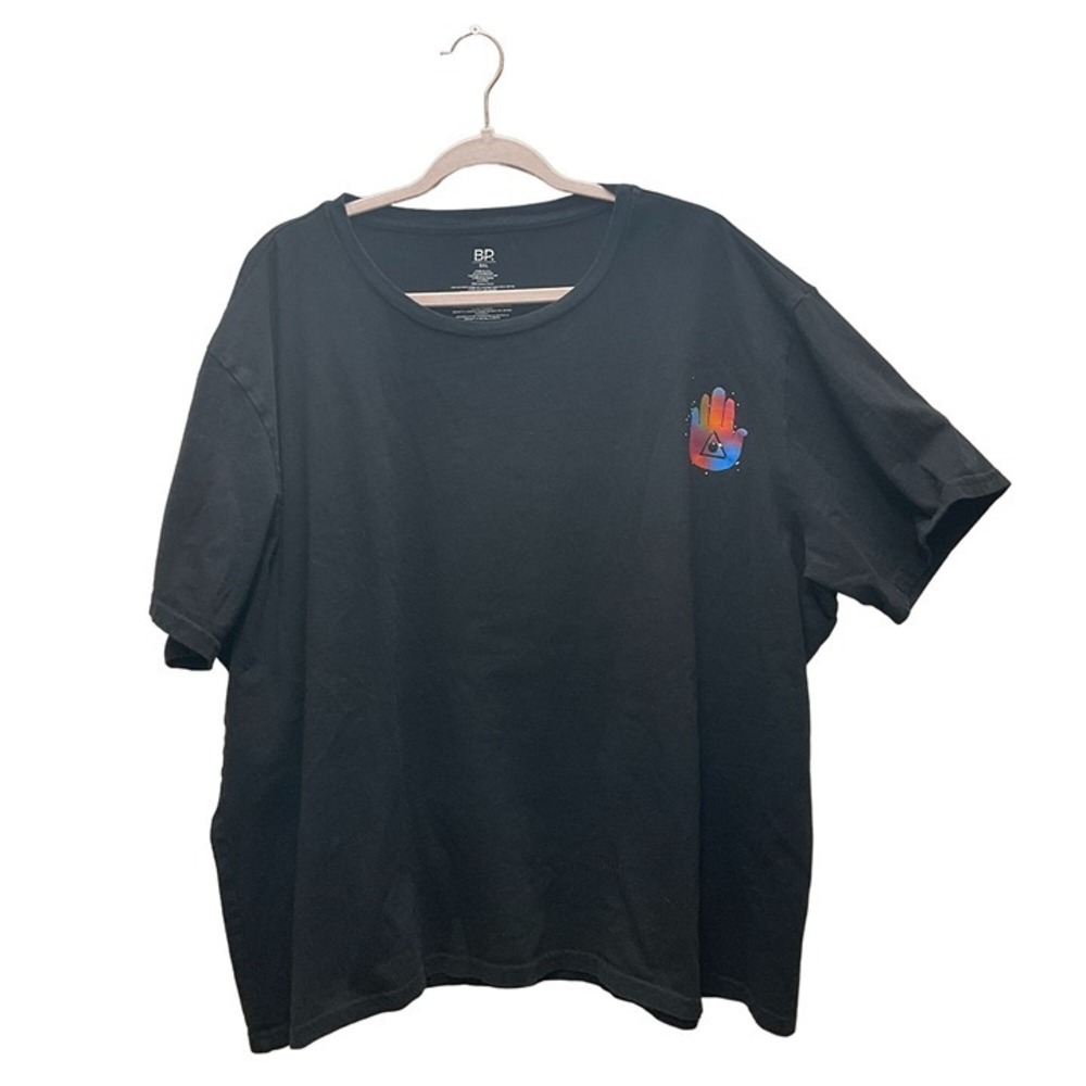 BP Black‎ Graphic T Shirt Pyramids Hand Tree Galaxy Sun Symbols Mens 3XL